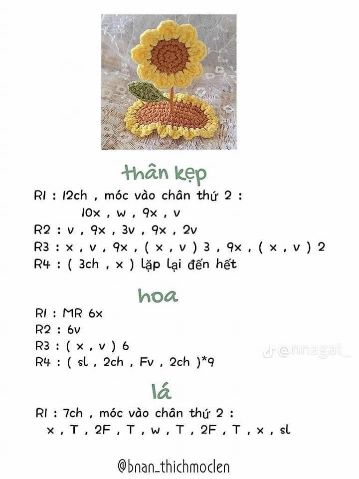 Tổng hợp bảng chart móc len phẳng: Gấu, Cá sấu, Dưa hấu, Gà và Cherry
