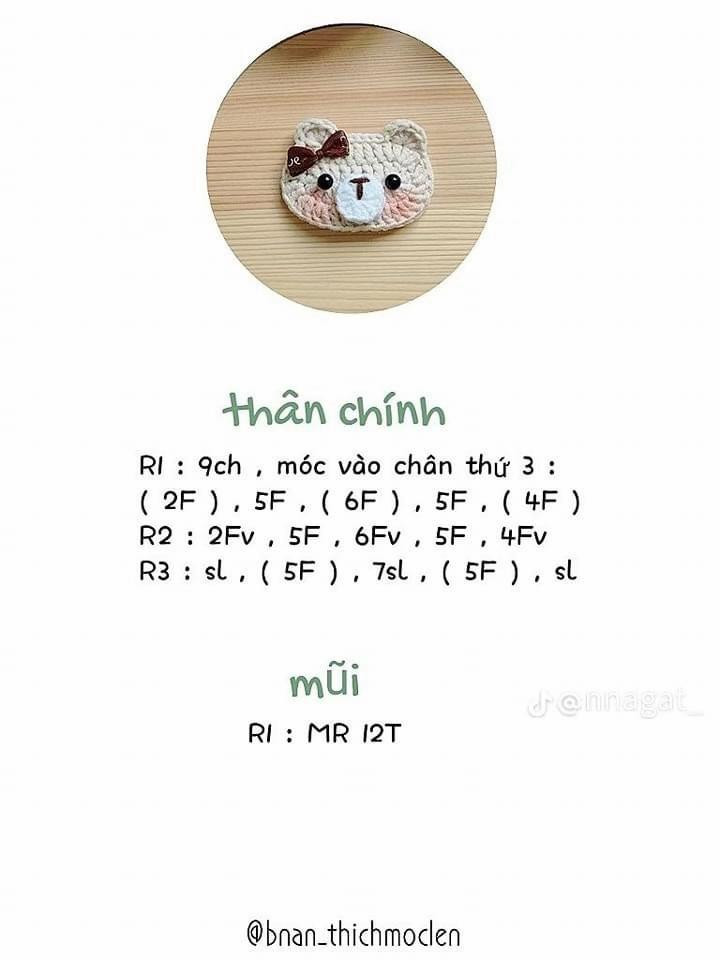 Tổng hợp bảng chart móc len phẳng: Gấu, Cá sấu, Dưa hấu, Gà và Cherry