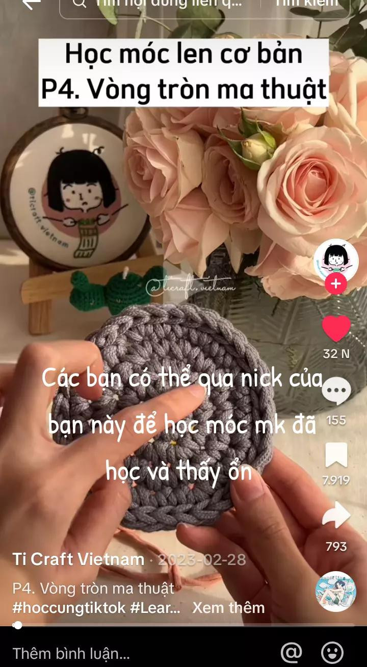 Tổng hợp bảng kí hiệu móc len cơ bản và hướng dẫn vòng tròn ma thuật