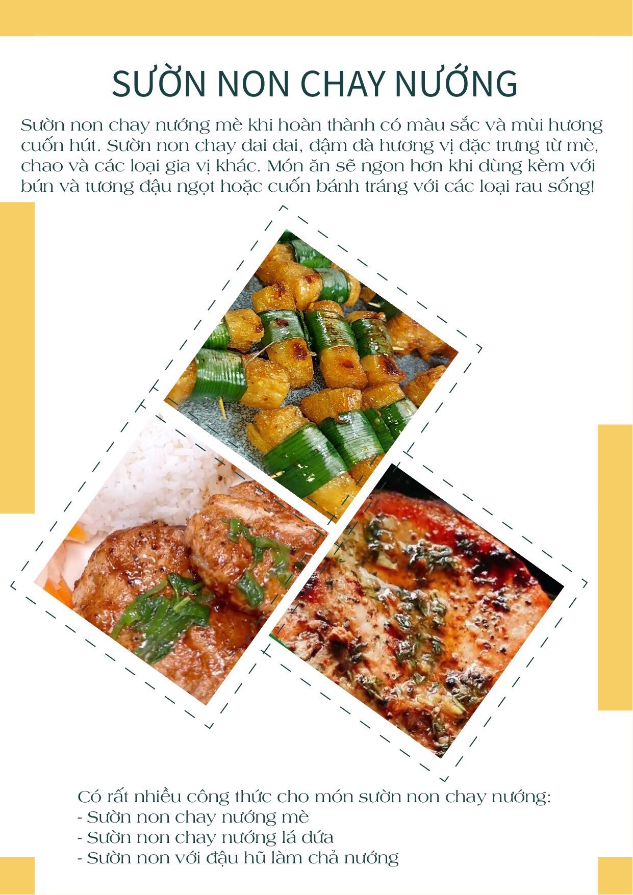 Tổng hợp các cách làm món ngon từ sườn non chay: Sườn chiên lắc sả tắc, Bánh mì sườn nướng chay và Bì cuốn