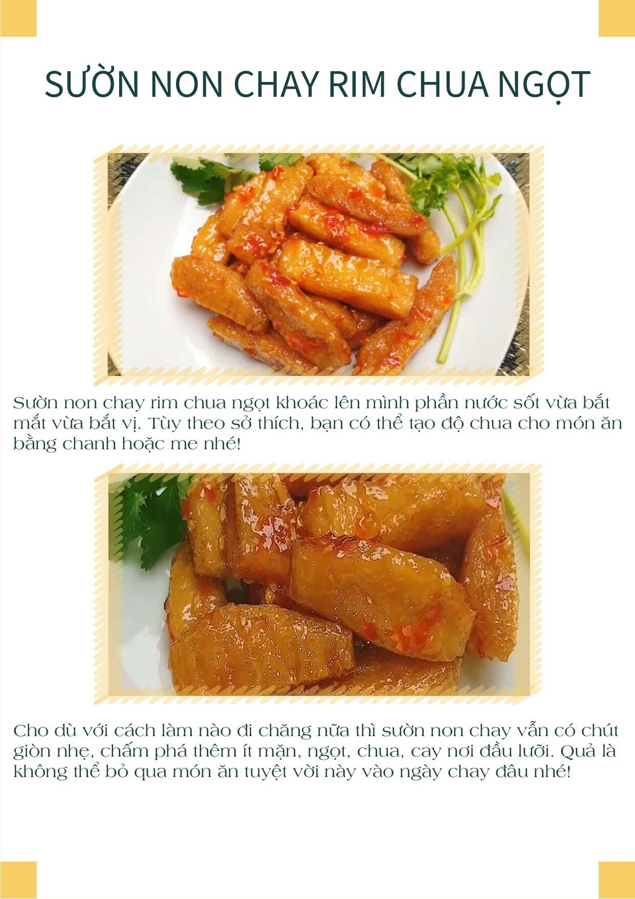 Tổng hợp các cách làm món ngon từ sườn non chay: Sườn chiên lắc sả tắc, Bánh mì sườn nướng chay và Bì cuốn