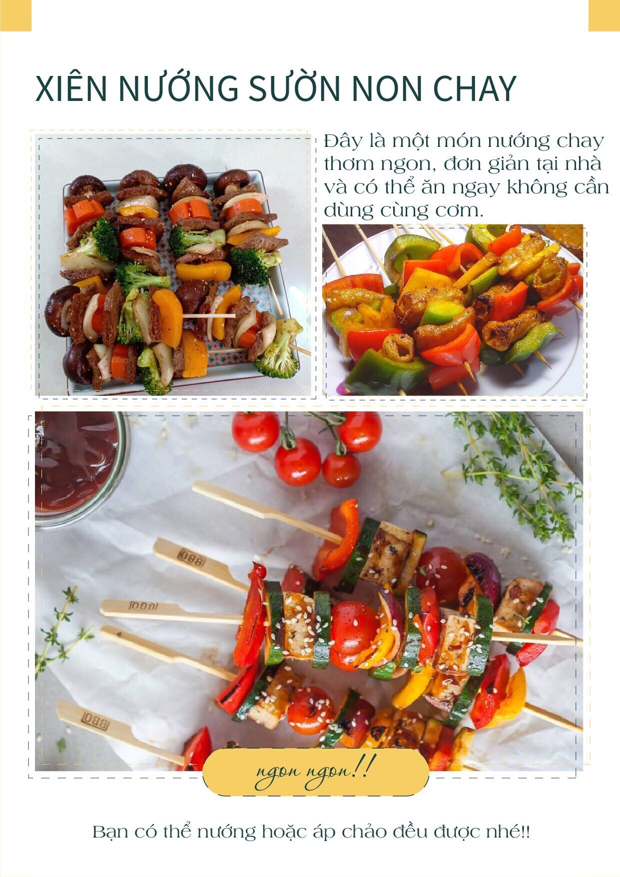 Tổng hợp các cách làm món ngon từ sườn non chay: Sườn chiên lắc sả tắc, Bánh mì sườn nướng chay và Bì cuốn