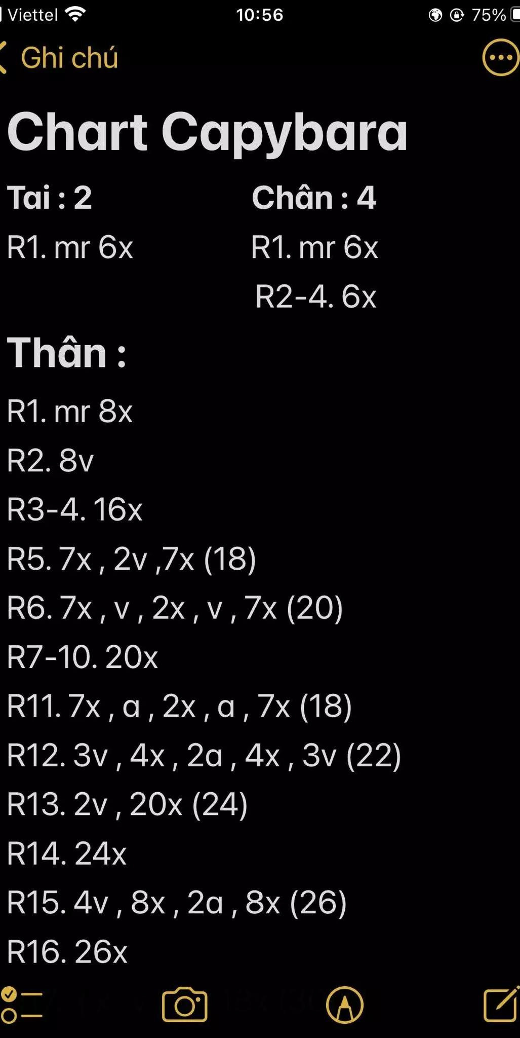 Tổng hợp các mẫu chart móc len Capybara: Công an, Bánh quy và Sấu Tầm