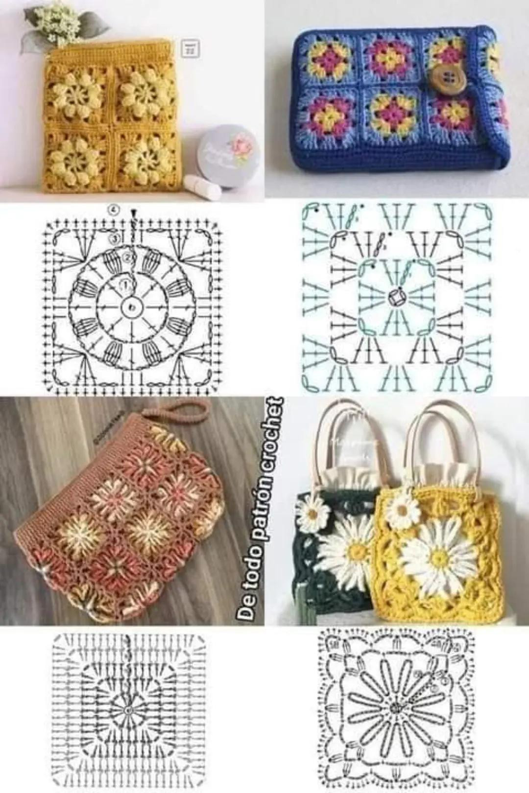 Tổng hợp các mẫu chart móc len đa dạng: Áo choàng, khăn cổ, ví và túi xách