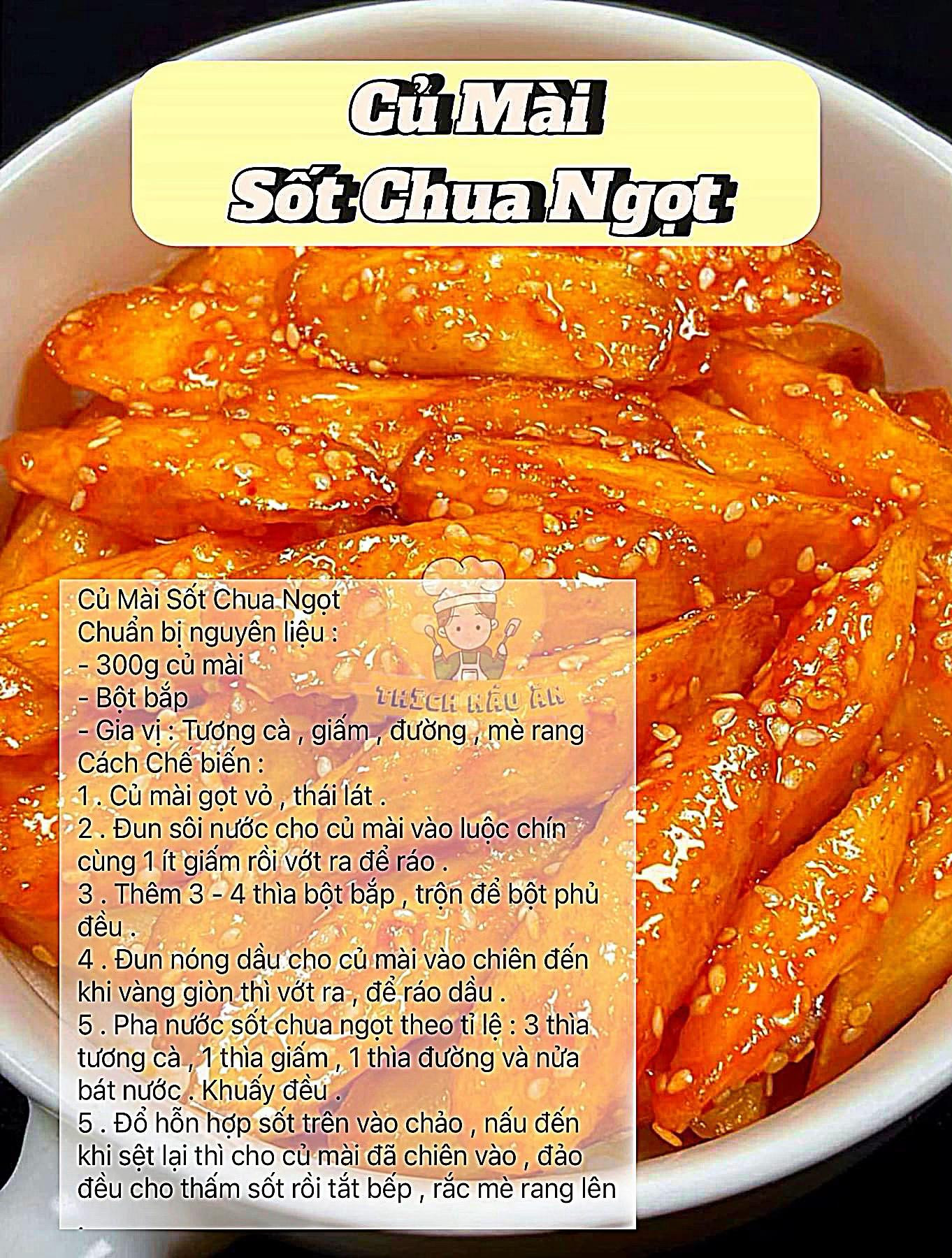 Tổng hợp các món ngon từ củ mài: Canh, Thịt Xào, Bánh Đậu Đỏ và Chiên Bột