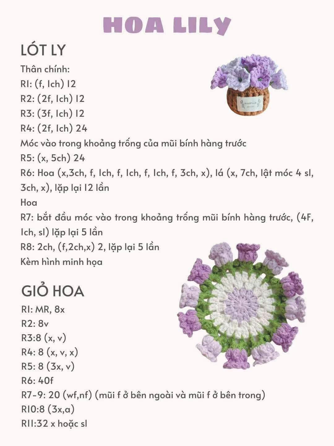 Tổng hợp chart lót ly móc len dễ thương: Capybara, Vịt và Mèo