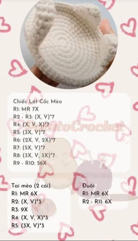 Tổng hợp chart lót ly móc len dễ thương: Capybara, Vịt và Mèo