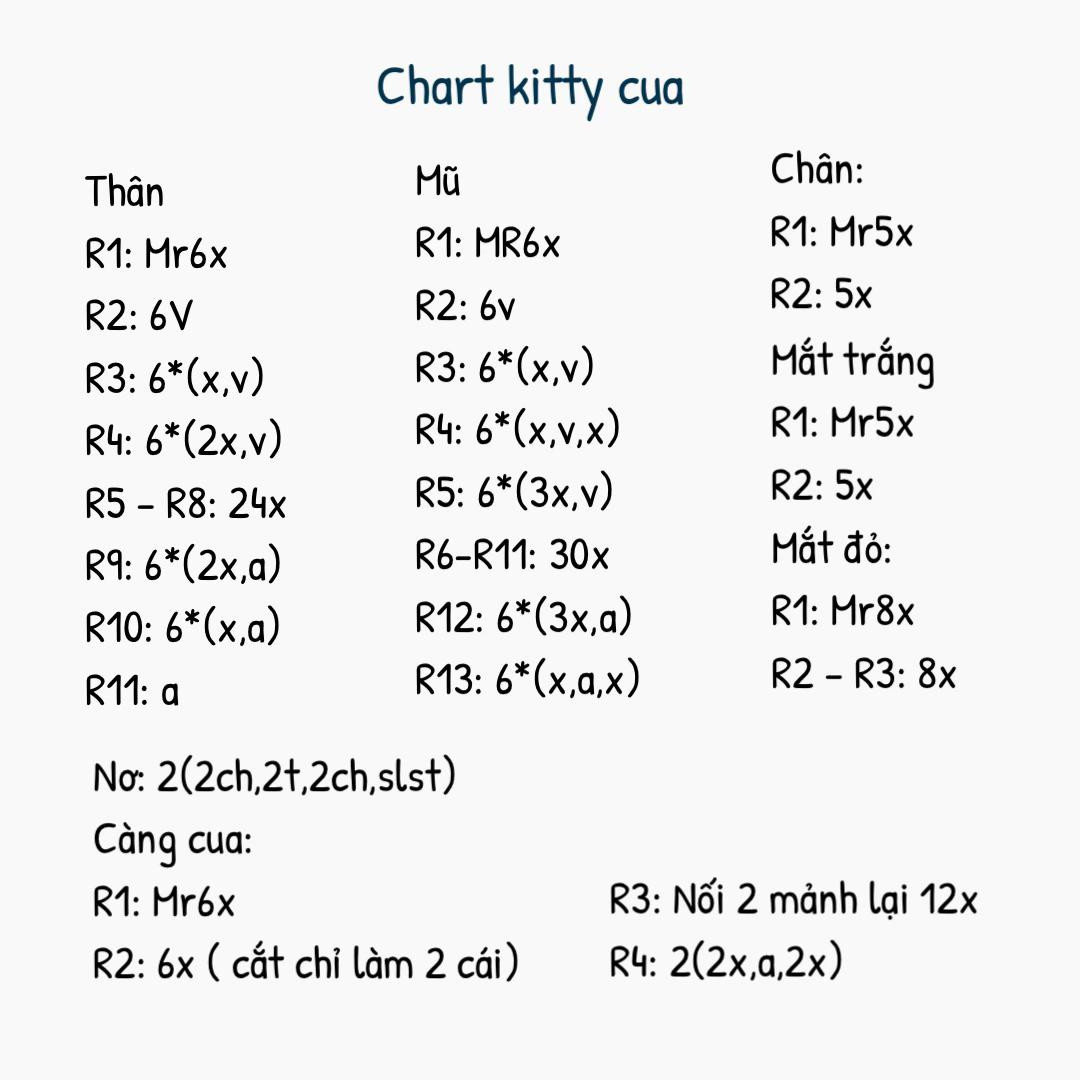 Tổng hợp chart móc Hello Kitty: bông hoa, chuối và các mẫu phụ kiện dễ thương