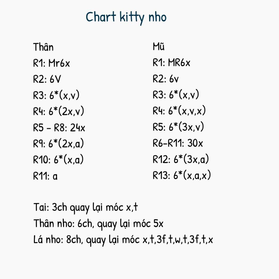 Tổng hợp chart móc Hello Kitty: bông hoa, chuối và các mẫu phụ kiện dễ thương