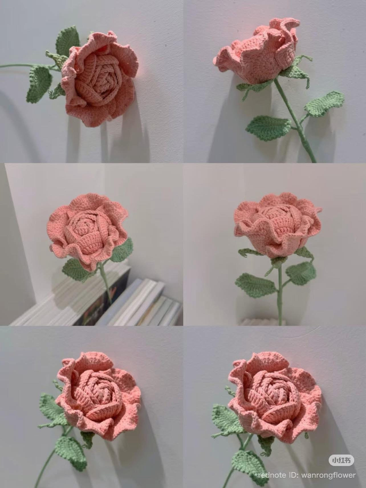 Tổng hợp chart móc hoa hồng nhiều màu sắc