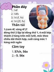 Tổng hợp chart móc len bao bình nước, túi xách dễ thương