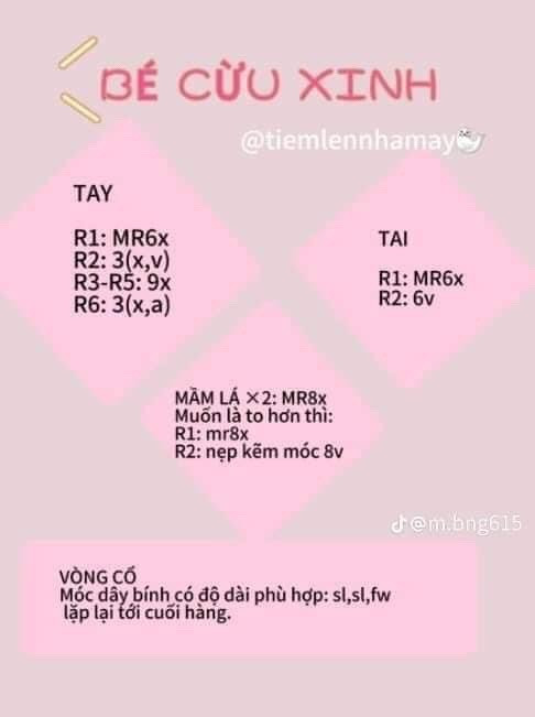 Tổng hợp chart móc len: Bé cừu và Kuromi