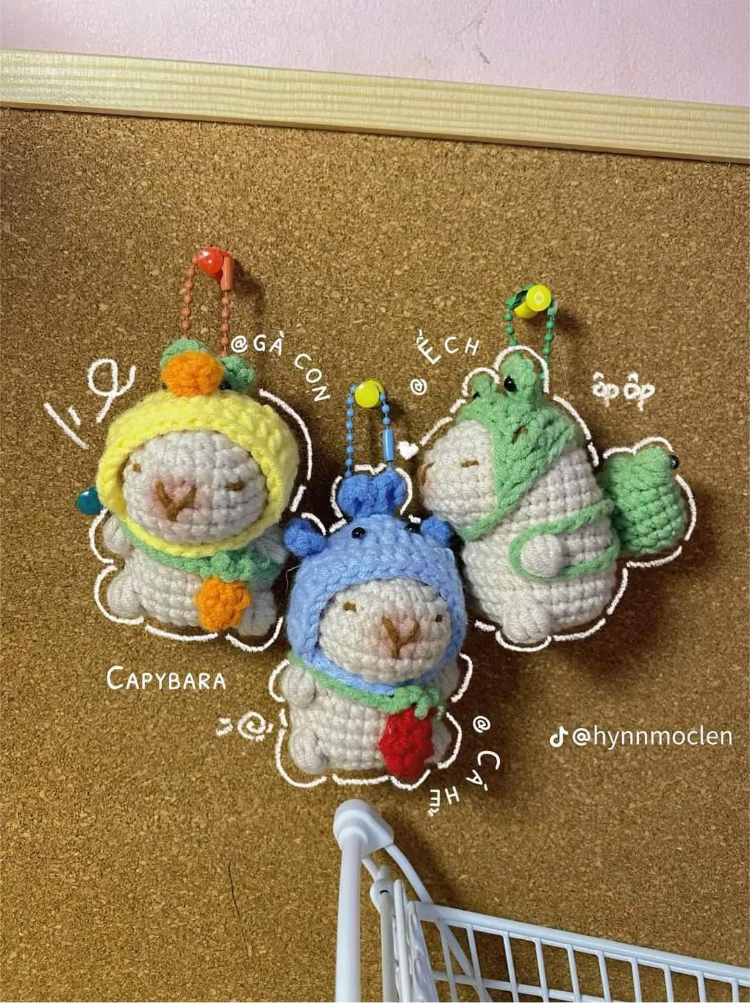 Tổng hợp chart móc len: Bé mèo cute, Răng cười và Móc cá