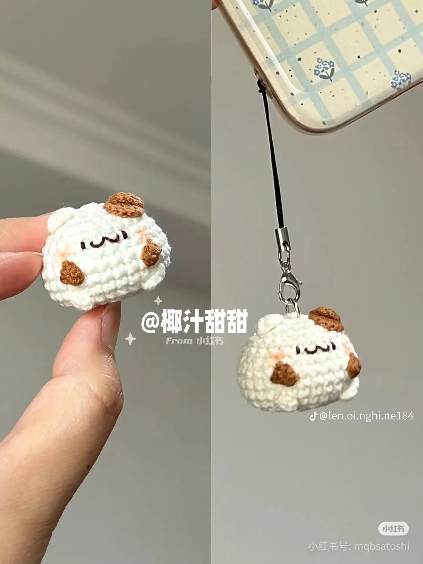 Tổng hợp chart móc len bé Mèo xiêm, Thỏ hồng và Cừu trắng mini