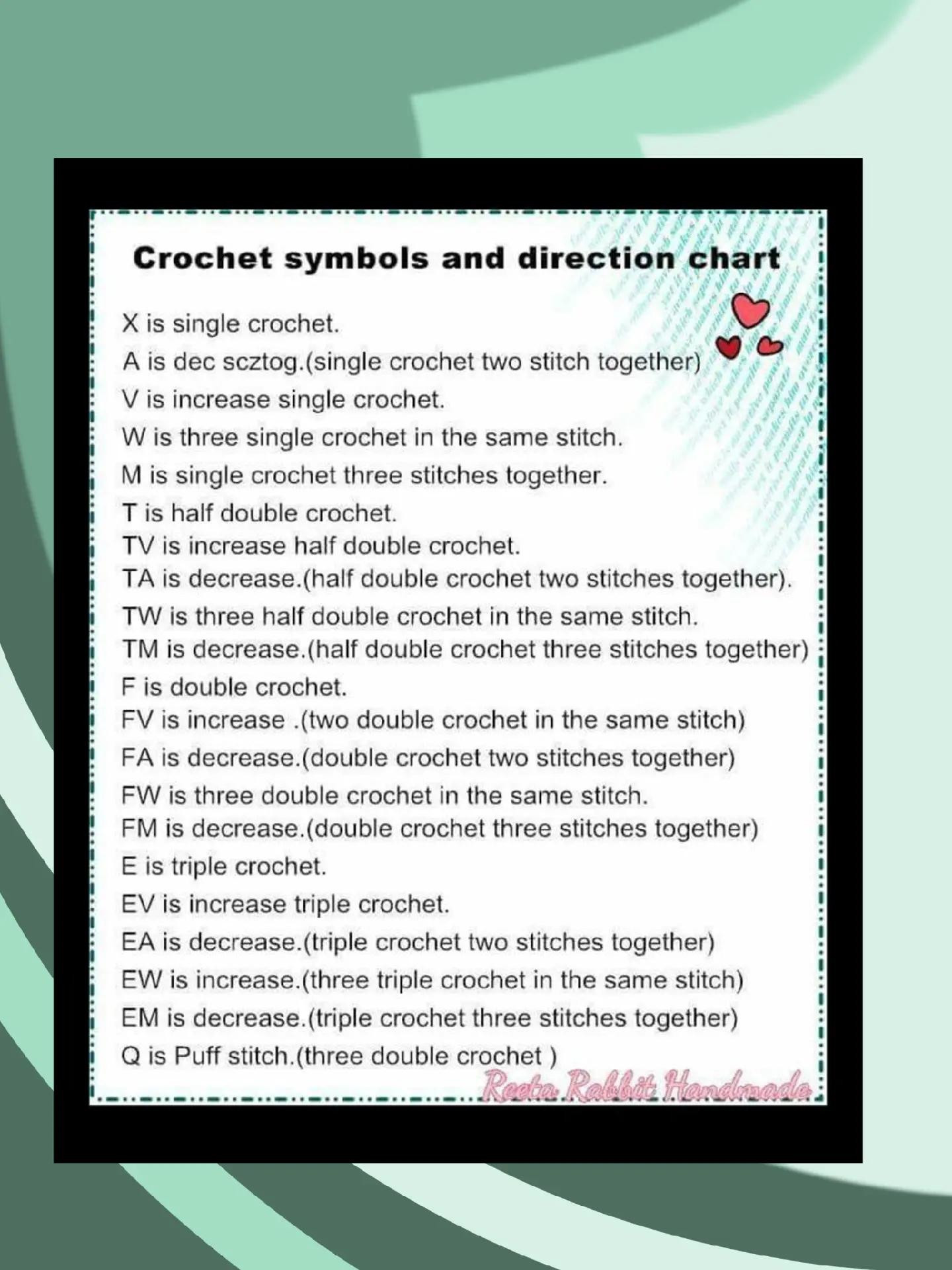 Tổng hợp chart móc len: Bé Voi, Cam cam, Gà con và hướng dẫn ký hiệu