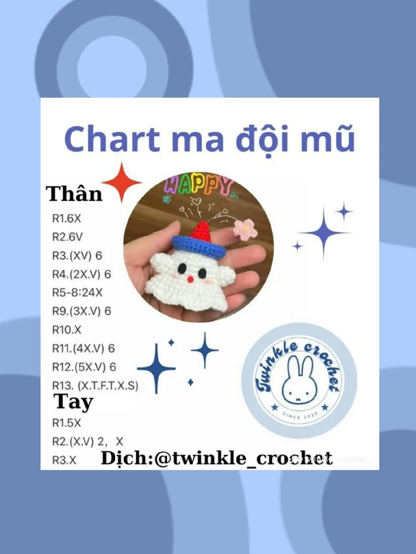 Tổng hợp chart móc len búp bê gấu, kem và vịt quả lê dễ thương