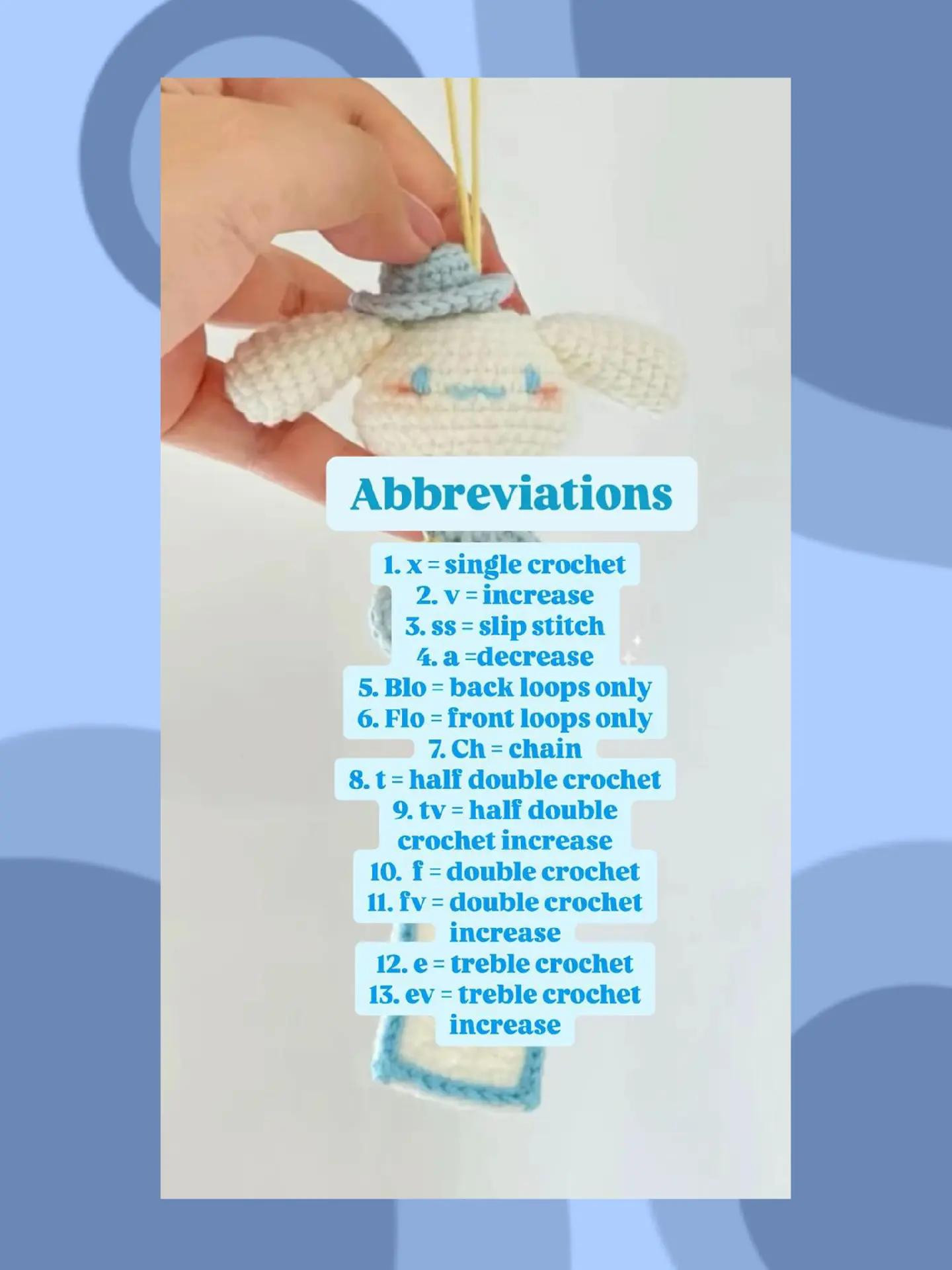 Tổng hợp chart móc len búp bê gấu, kem và vịt quả lê dễ thương
