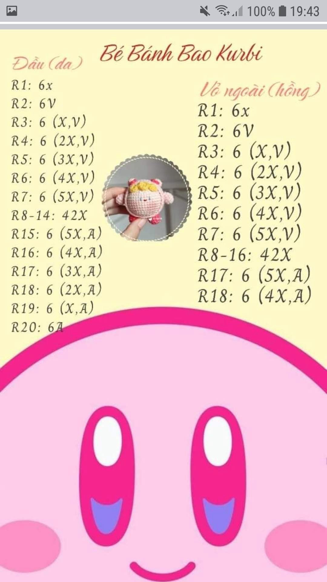 Tổng hợp chart móc len búp bê Mochi, Kurbi và Trứng ốp la