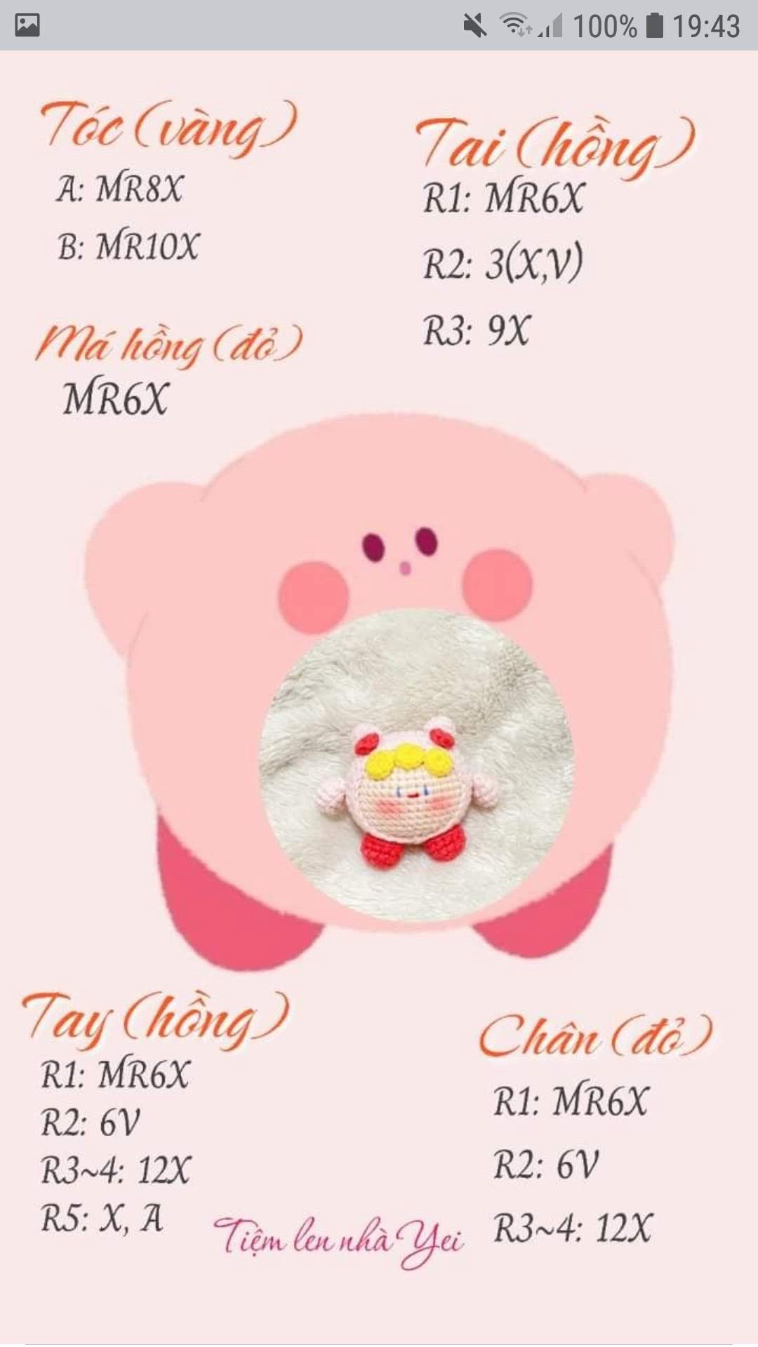 Tổng hợp chart móc len búp bê Mochi, Kurbi và Trứng ốp la