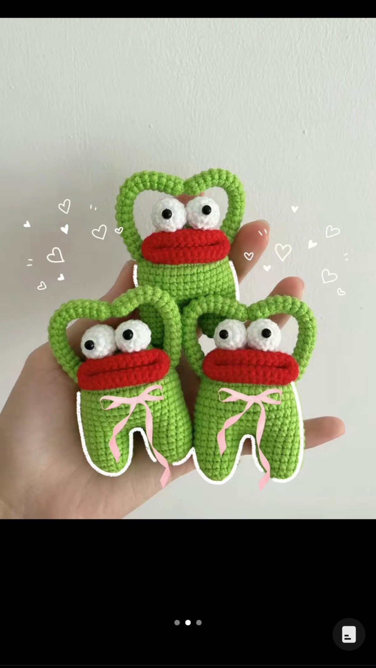 Tổng hợp Chart móc len: Búp bê thỏ, Ếch miệng rộng và búp bê đeo mũ