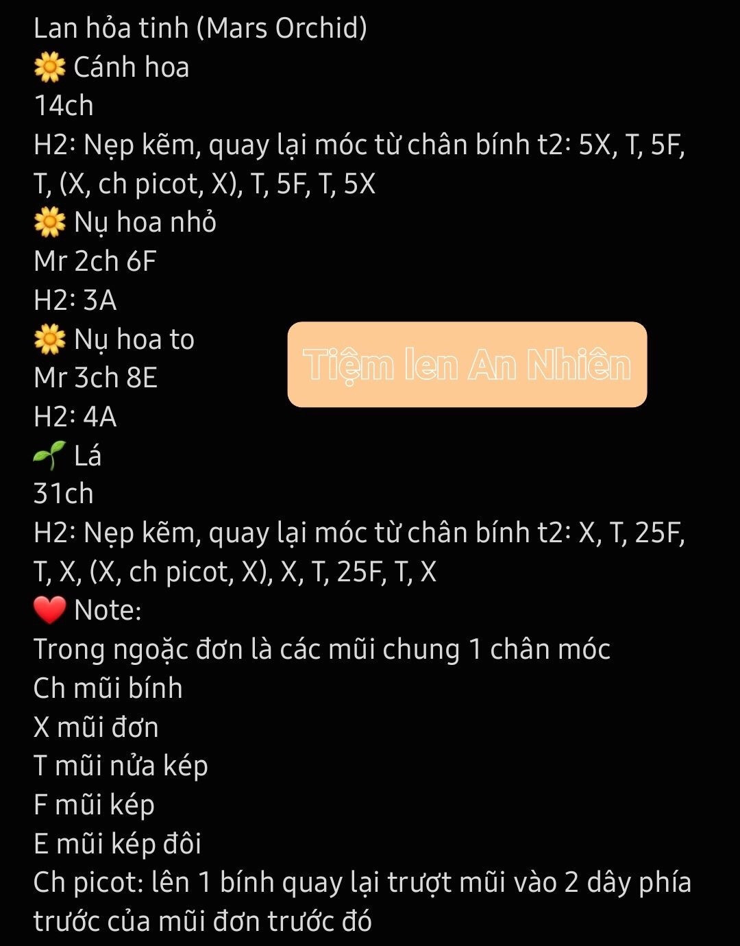 Tổng hợp chart móc len các loại hoa đẹp: Loa kèn Peru, Lan Hỏa Tinh, Cẩm Chướng