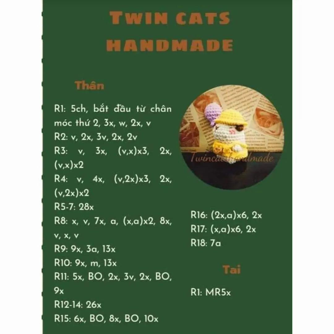 Tổng hợp chart móc len Capybara dễ thương: OUTFIT TRÁI THANH LONG, mũ Spiderman và các mẫu khác