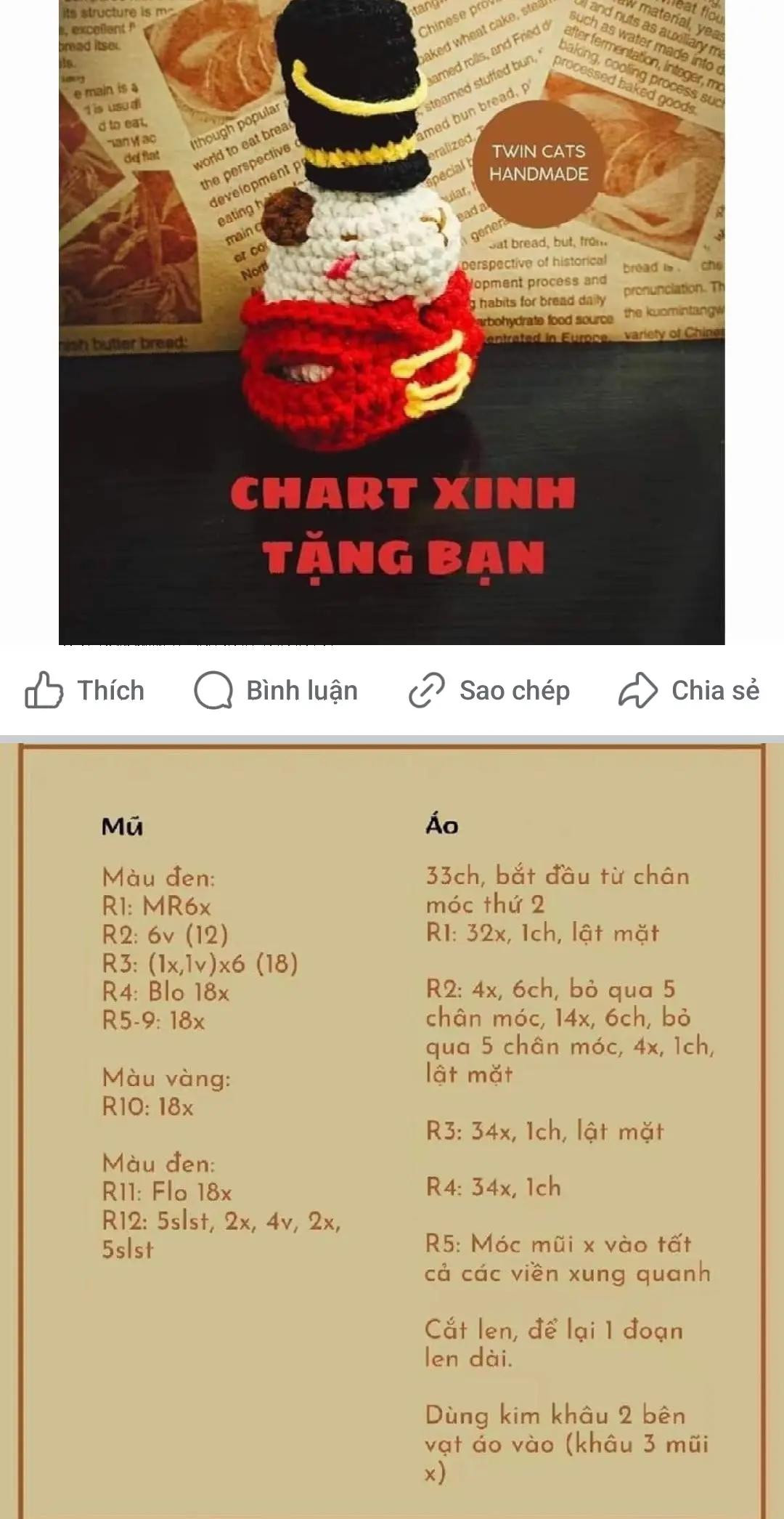 Tổng hợp chart móc len Capybara dễ thương: OUTFIT TRÁI THANH LONG, mũ Spiderman và các mẫu khác