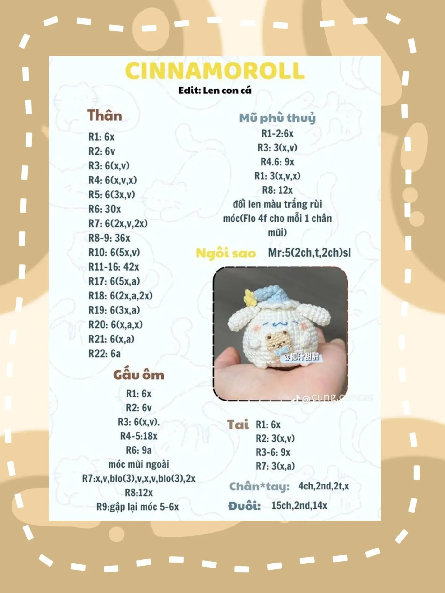 Tổng hợp chart móc len Capybara và Hoa mặt cười dễ thương