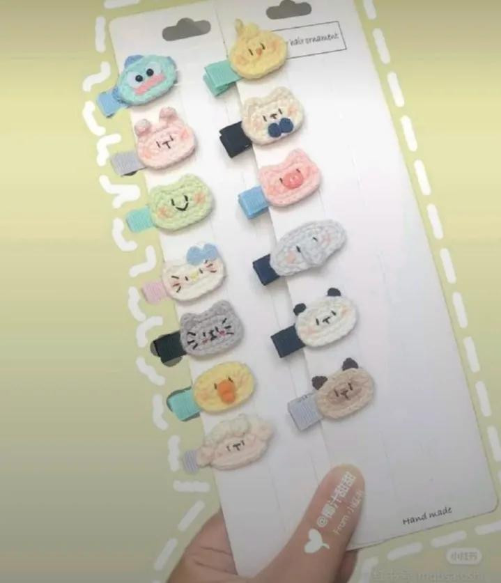 Tổng hợp chart móc len cây kem mini và kẹp tóc hình thú dễ thương