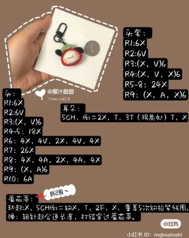 Tổng hợp chart móc len cây kem mini và kẹp tóc hình thú dễ thương