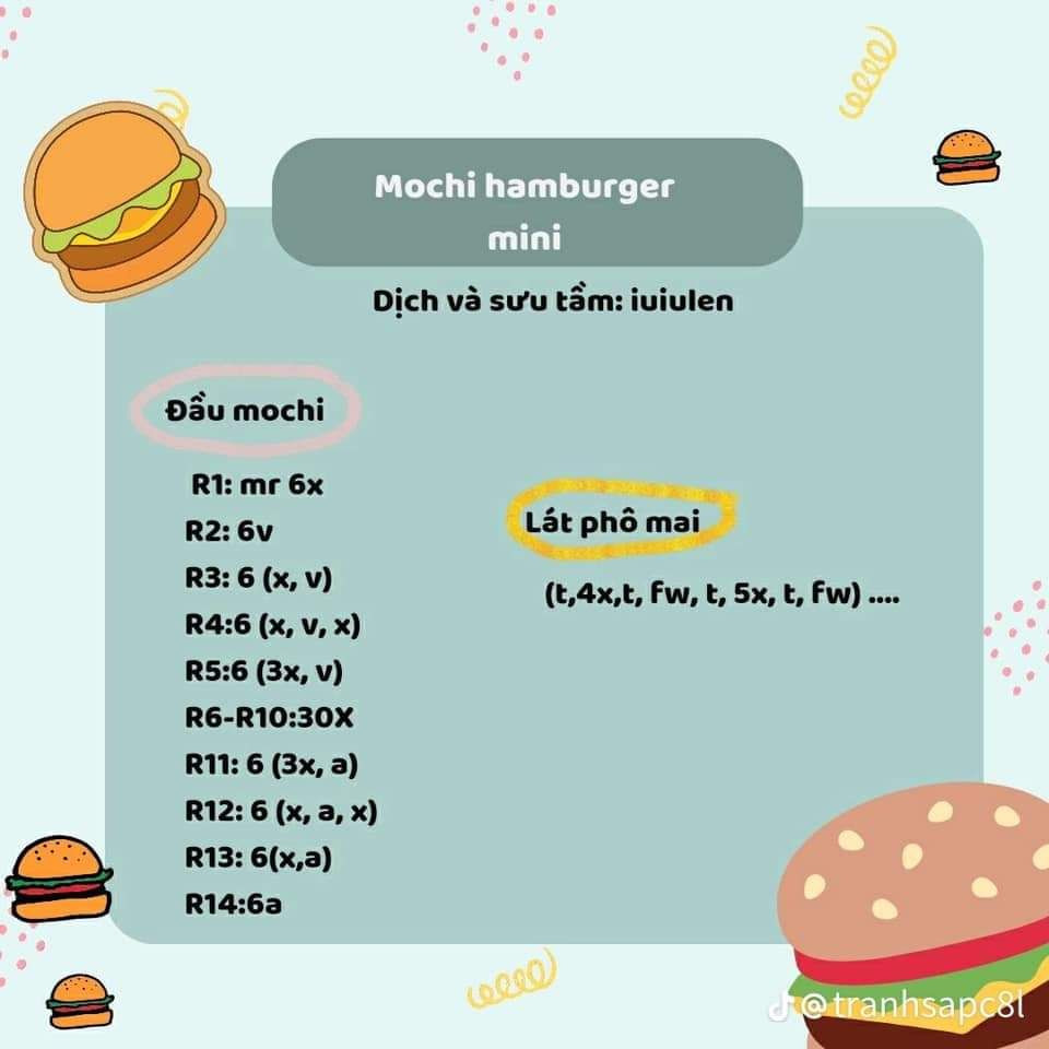 Tổng hợp chart móc len: Cún suy dinh dưỡng, Sao ngũ giác, Gấu mini, Gà con mũ ếch và túi mini