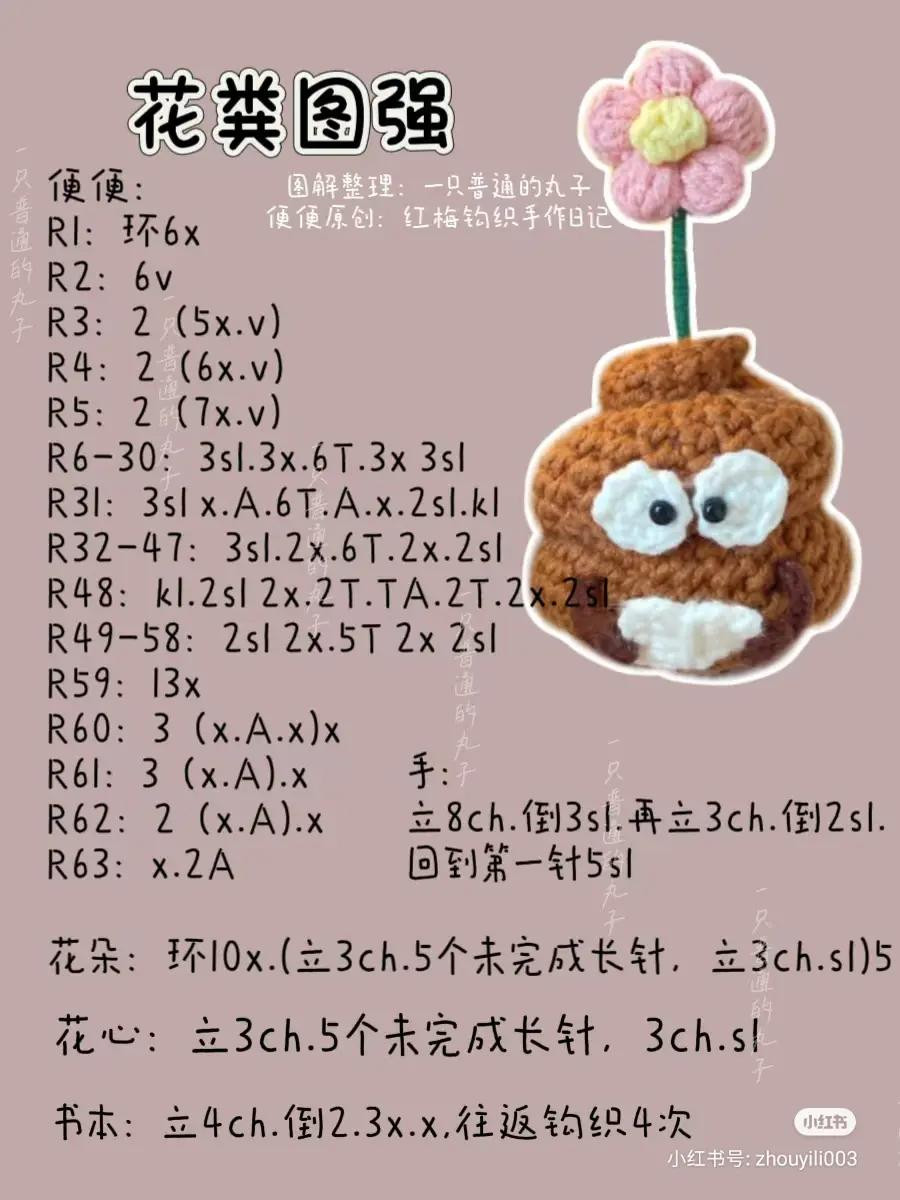 Tổng hợp chart móc len dễ thương: Bông hoa hướng dương, mắt ếch và cá nhỏ