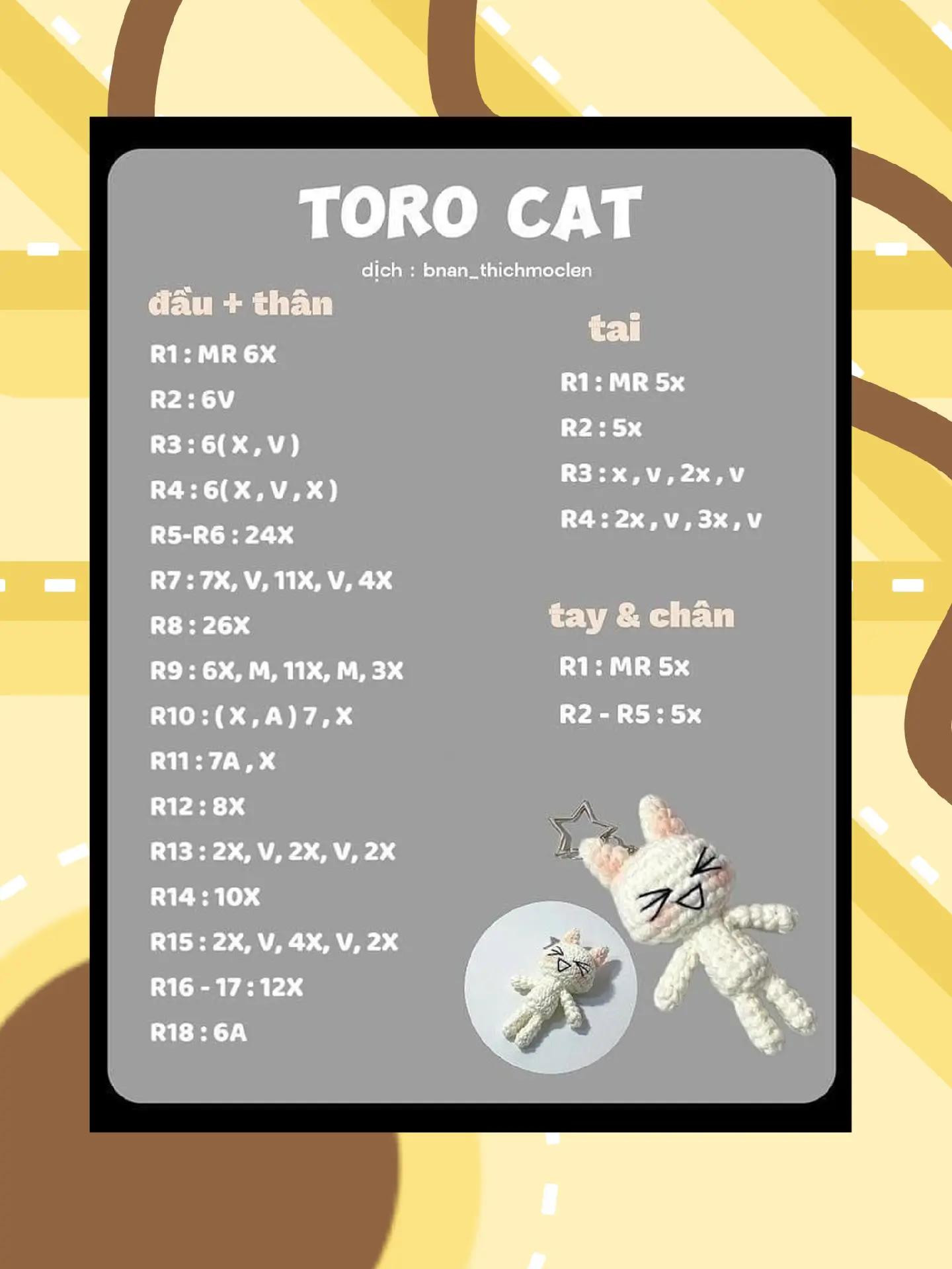 Tổng hợp chart móc len: Gà con, Bạch tuột mini, Cinnamoroll và Trứng ốp la