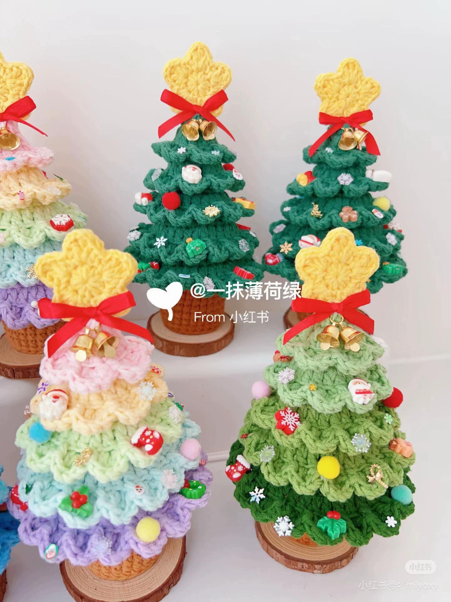 Tổng hợp chart móc len Gấu cây thông Noel và Ông già Noel dễ thương