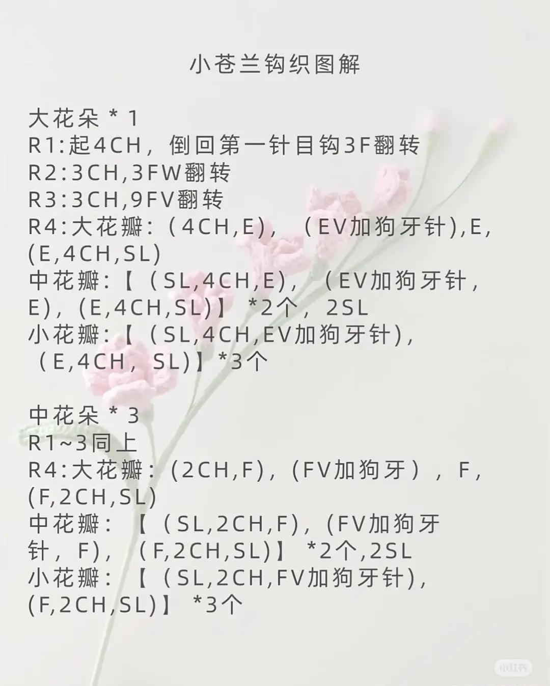 Tổng hợp chart móc len hoa: Hồng, Lan, Hướng dương