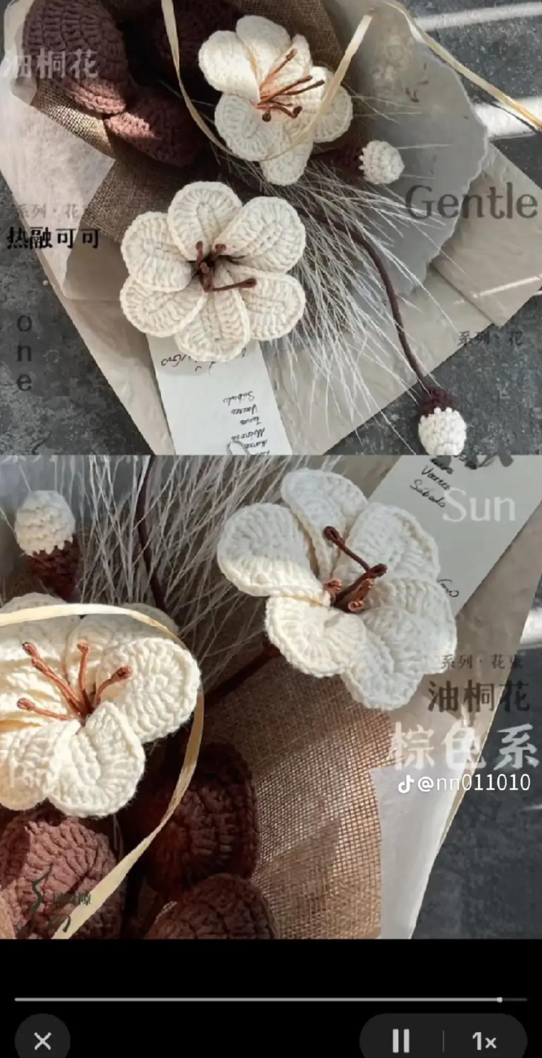 Tổng hợp chart móc len hoa: Hồng, Lan, Hướng dương