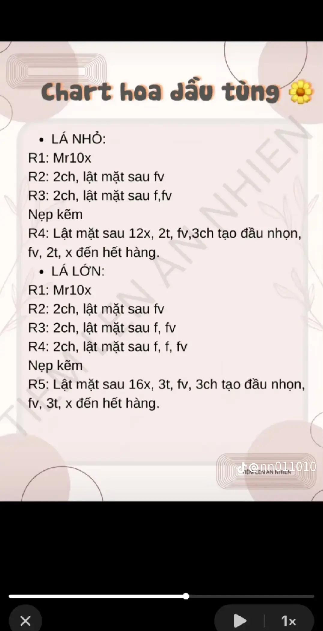 Tổng hợp chart móc len hoa: Hồng, Lan, Hướng dương