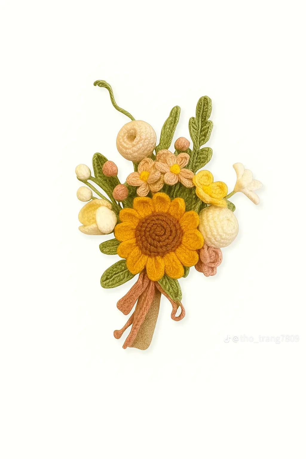 Tổng hợp chart móc len hoa: Hồng, Lan, Hướng dương