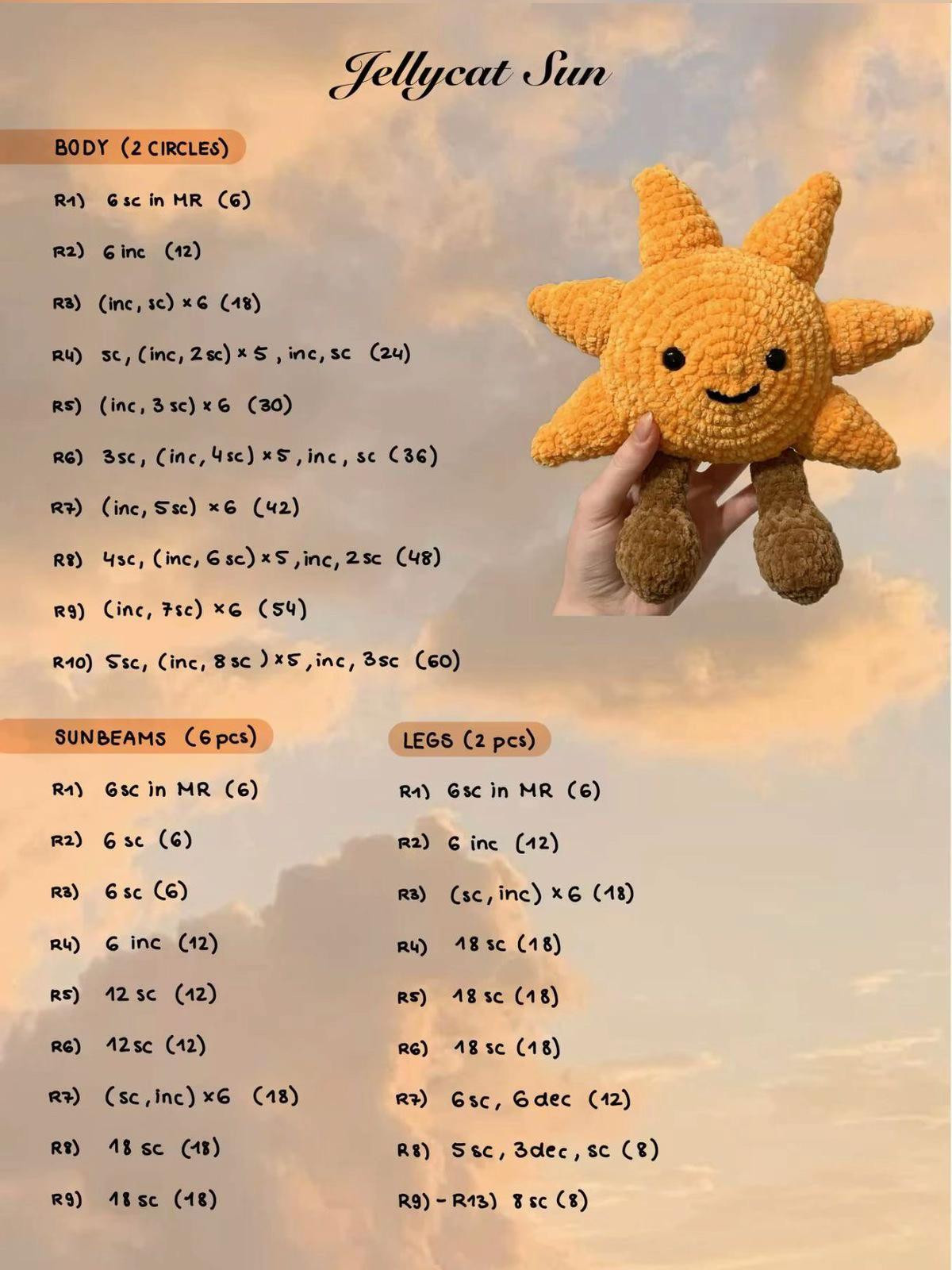 Tổng hợp chart móc len hoa mặt cười, ong, mặt trời và búp bê