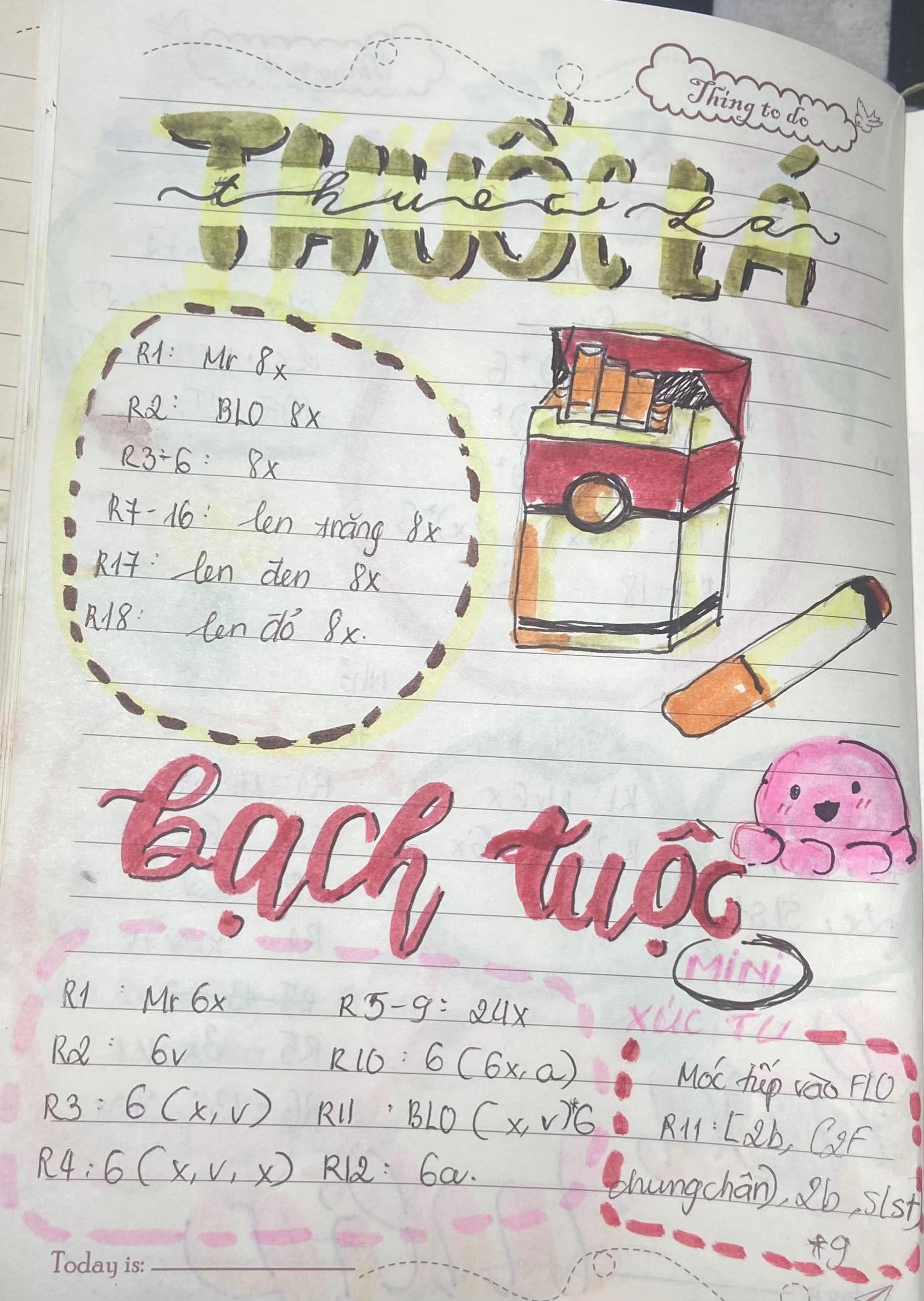 Tổng hợp chart móc len: Sen đá, Hải cảo, Thuốc lá và Bạch tuộc mini