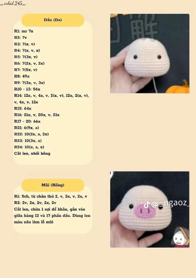 Tổng hợp chart móc len: Thỏ, Gấu dâu, Túi bánh mì, Mochi và Cặp đôi mèo