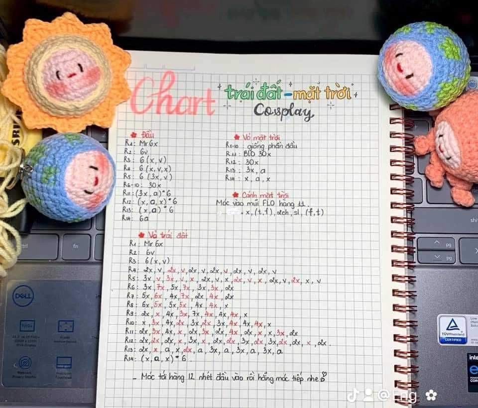 Tổng hợp chart móc len: Thỏ, Gấu dâu, Túi bánh mì, Mochi và Cặp đôi mèo