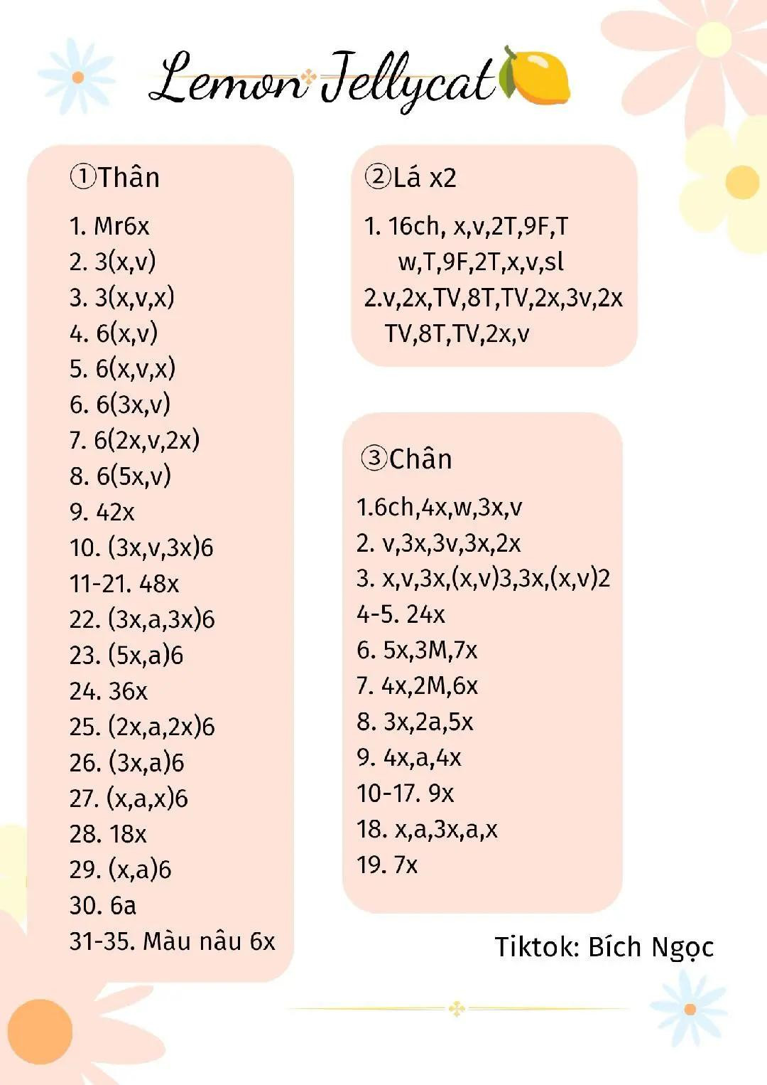 Tổng hợp Chart móc len thú cưng dễ thương: Shiba, gấu trúc, hươu cao cổ và thỏ cosplay