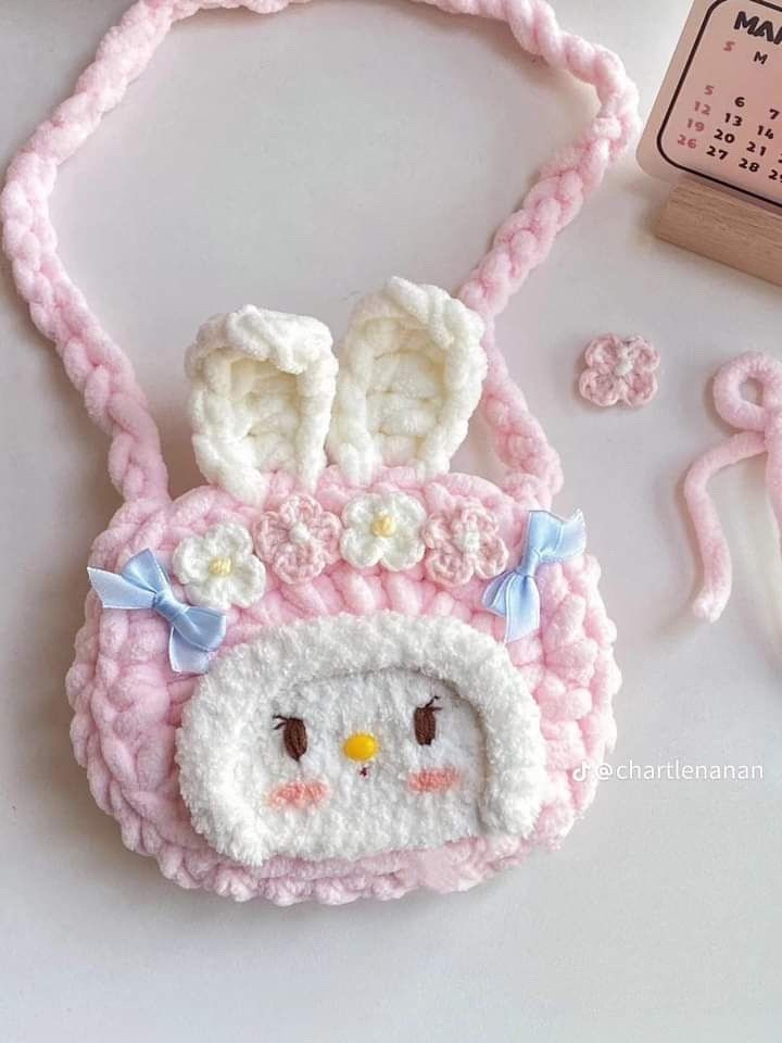 Tổng hợp chart móc túi len dễ thương: Melody, Hello Kitty và Thỏ