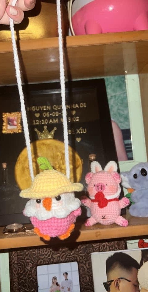 Tổng hợp chart móc túi rút hoa, thỏ cà rốt và gà đội mũ vàng