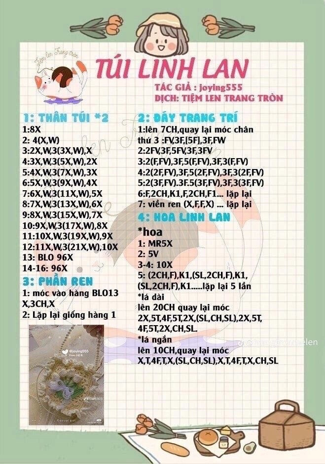 Tổng hợp chart móc túi xinh xắn: Loopy, Gấu Dâu, Linh Lan và các mẫu dễ thương