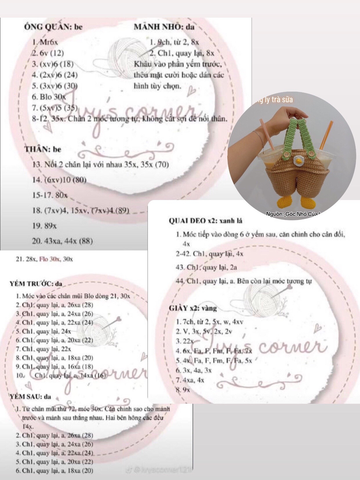 Tổng hợp chart móc túi xinh xắn: Loopy, Gấu Dâu, Linh Lan và các mẫu dễ thương