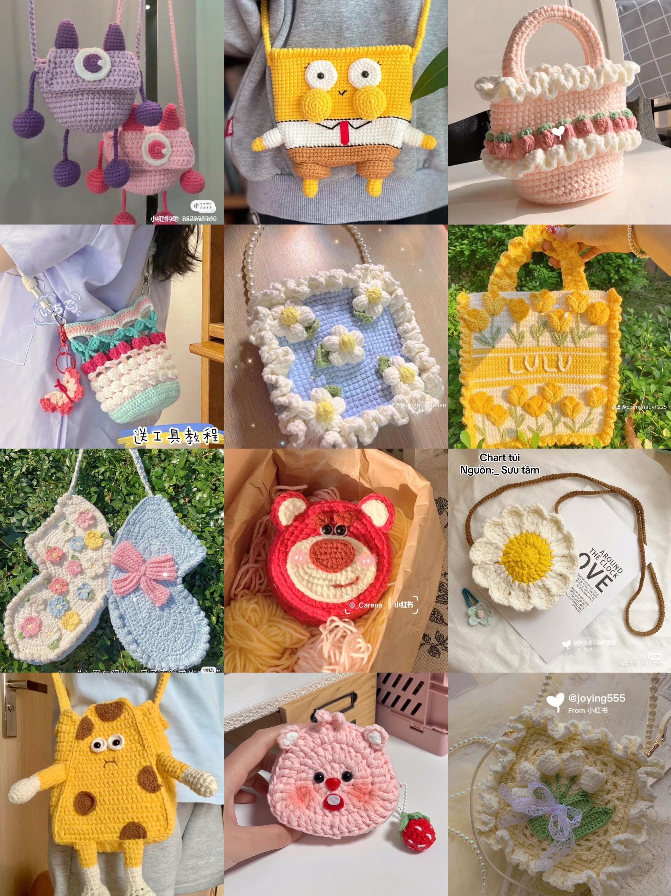 Tổng hợp chart móc túi xinh xắn: Loopy, Gấu Dâu, Linh Lan và các mẫu dễ thương