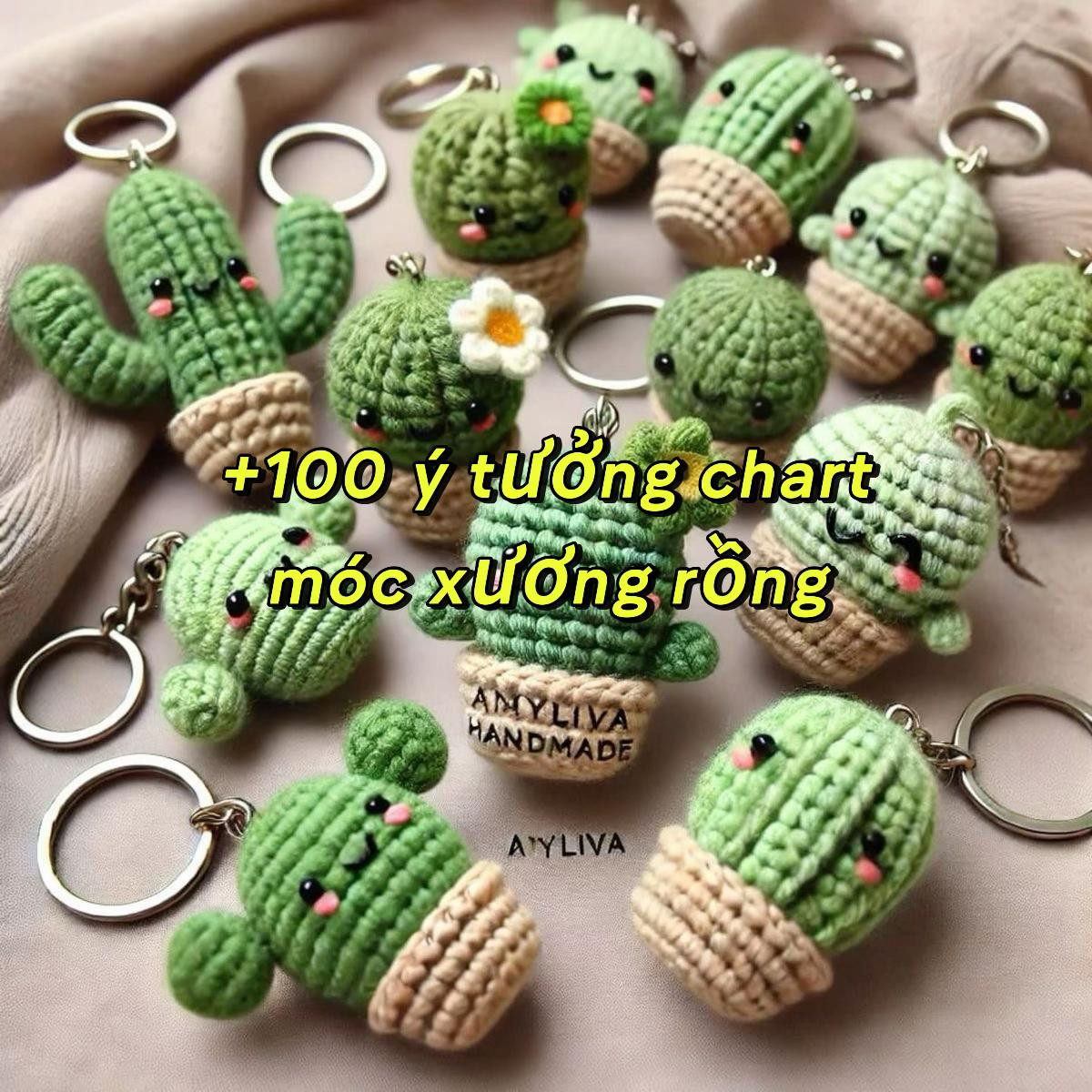 Tổng hợp chart móc xương rồng dễ thương