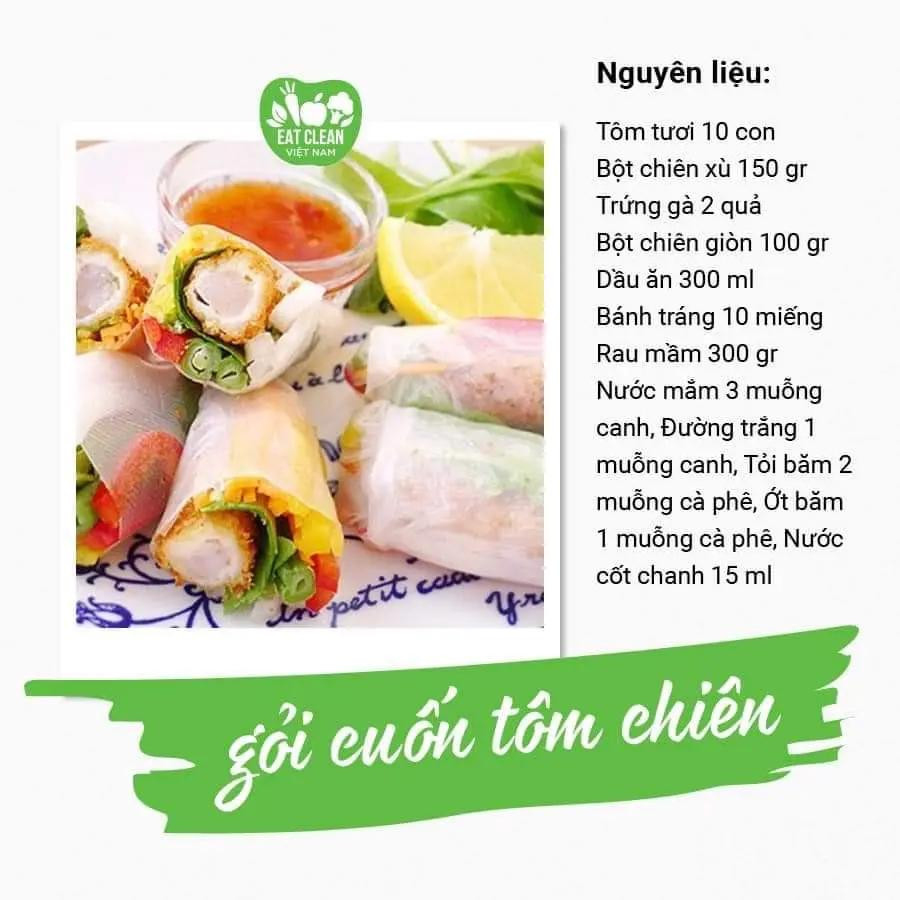 Tổng hợp công thức 10 món gỏi cuốn ngon: tôm luộc, bò cầu vồng, rau má, tôm chiên và thịt gà